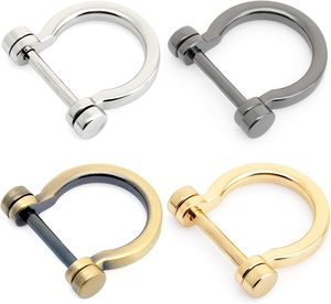 CRAFTMEMORE D Rings Screw In Shackle Horseshoe D Ring DIY <b>Key</b> Holder <b>Purse</b> Accessory For Inch Strap Pcs Silver - Product Image 6