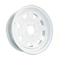 Roues de remorque en acier Jingu en gros, 13'', 14'', 15'', 16'', haute capacité de charge, certifiées DOT/TUV/CE/BUREAU VERITAS, PCD 114,3 mm, ET 0 mm