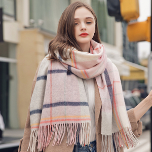 <span class=keywords><strong>Sciarpa</strong></span> in lana 100% per donna addensare scialli e impacchi in Cashmere caldo Plaid Echarpe Pashmina sciarpe di lana invernali da <span class=keywords><strong>uomo</strong></span> <span class=keywords><strong>Foulard</strong></span> Femme - Product Image 2