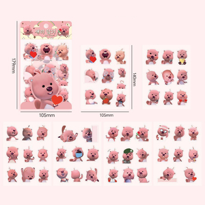 JHM Lot de 6 autocollants pour petit louveteau de maïs, bande dessinée créative pour enfants, <span class=keywords><strong>film</strong></span> découpé, matériel pour animaux de compagnie - Product Image 6