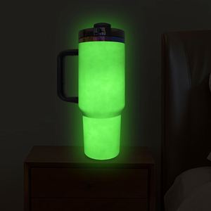 Gobelet personnalisé avec logo H2.0 40oz, plaqué arc-en-ciel, vert phosphorescent pour Halloween, pour gravure au laser et sublimation - Product Image 3