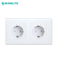Prise murale intelligente WiFi standard européenne 2 gang avec port de charge USB, contrôle à distance via l'application Tuya, minuterie, prise intelligente