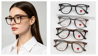 Monturas de Gafas de Aleación Ligera Personalizables, Monturas Ópticas Minimalistas de Moda para Uso Diario Informal y Venta al por Menor