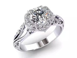 1CTW ชุดเพชรโมอิสซาไนต์แท้ VVS แหวนหมั้นเงิน925แพลทินัมแหวนแต่งงานเป็นของขวัญสำหรับผู้หญิง - Product Image 4