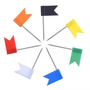 Chinchetas de metal coloridas Uso de oficina Tipo de chincheta para aviso Mapa de tablero de corcho - Product Image 1