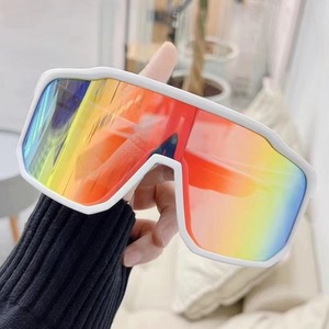 แว่นตาปั่นจักรยานเลนส์ทรงกลมแบบเต็มขอบ UV400 โพลีคาร์บอเนตป้องกันลมสำหรับผู้หญิงแว่นตากีฬากลางแจ้ง - Product Image 4