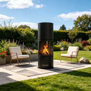 Brasero <span class=keywords><strong>de</strong></span> Leña <span class=keywords><strong>de</strong></span> Estilo Simple para Exteriores, Chimenea <span class=keywords><strong>de</strong></span> Jardín para Patio, Terraza, Relajación y Actividades Sociales - Product Image 2