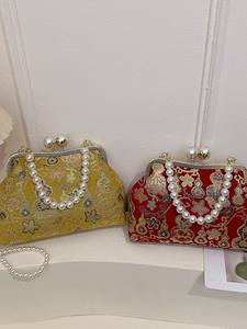 Bolso de Noche Vintage Personalizado de Fábrica, Bolso de Mano con Bordado, Cadena para Llevar al Hombro, Bolso Casual Tipo Bandolera - Product Image 4