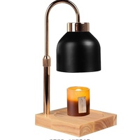 Lampe d'aromathérapie électrique en bois de bambou, moderne, simple, réglable en hauteur, pour la fonte de cire, style européen et américain, décorative de chevet, veilleuse