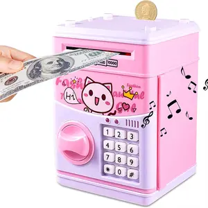 bed banks Suppliers-Kids Money Box With Lock And Key Money Box Electric Piggy Banks