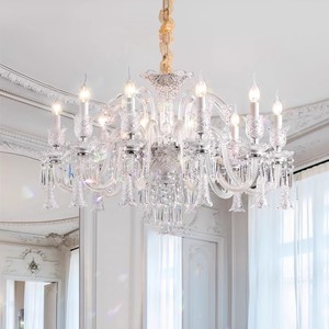 Lámpara colgante de cristal K9 de lujo moderna, candelabro de vela de tubo de cristal de lujo para comedor, <span class=keywords><strong>Bar</strong></span>, Villa, decoración de boda, control remoto - Product Image 2