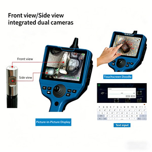 Flexible Industrial Video Endoscope 2mm Probe 1Mt Working Cable 360 Degrees Joystick Articulation 5.2 Inch Night Vision SD Card - Product Image 2