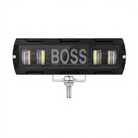 Barre lumineuse LED rectangulaire, lampe de travail pour grille, 32W, 12-24V, étanche, pour camion, SUV, moto, pare-chocs avant