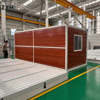 Maison conteneur pliable de 20 pieds en laine de roche isolante, 2 chambres, salle de bain, villa mobile préfabriquée, usine OEM