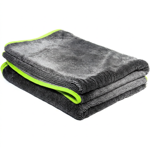 Serviette en microfibre torsadée 800D 250-300g/m² 40x60cm, absorption 300%, séchage rapide, compressée pour lavage de voiture - Product Image 1