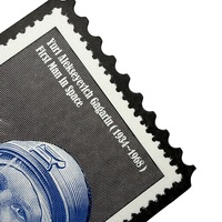 Maßgefertigte Biologisch Abbaubare Stempelförmige Kunstsammlerkarte mit Gestanztem Zahnkantenmuster, Bedrucktes Dekoratives Spezialpapier-Muster