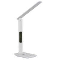 Horloge alarme Date température affichage LCD chargeur sans fil Port de charge USB lampe de Table lampes de bureau