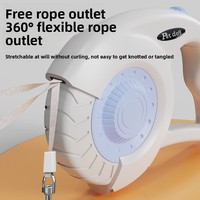 Laisse de traction rétractable automatique portable pour chiens, chats et petits animaux, en ABS durable, avec poignée ergonomique pour soulager la pression sur la main