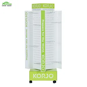 Customized Exhibition Rotating Metal Display Pegboard Display Stand