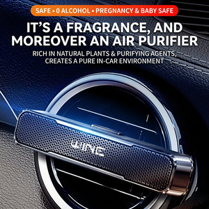 Désodorisant de voiture à clipser sur grille d'aération, parfum floral, fixation sur siège, durée 31 à 60 jours, sans électricité, gris/noir - Product Image 3