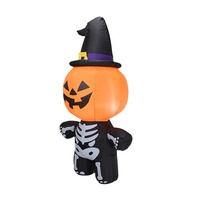 Décoration de fantôme effrayant gonflable d'Halloween, lumières LED, décoration de jardin gonflable d'Halloween pour fête d'Halloween