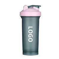 Gourde Shaker de Protéines en Plastique 600 ml avec Logo Personnalisé pour le Sport et la Salle de Sport
