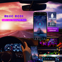 Bande lumineuse intérieure intelligente pour voiture Type USB Détecteur de mouvement RGB Clignotant Couleur Télécommande Châssis de voiture Lampe Lumières