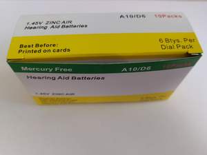 ปุ่มแบตเตอรี่เครื่องช่วยฟัง Eunicell A10 0% ปรอทฟรี A10 A312 A13 A675เครื่องช่วยฟังเหรียญแบตเตอรี่ - Product Image 6