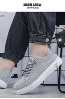 Chaussures pour hommes respirante nouvelle tendance toile décontracté marche Style patineur chaussures