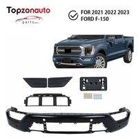 Kit de pare-chocs avant en plastique Topzonauto pour F-150 2021-2023 avec grille à fixation par boulons, support de plaque d'immatriculation et garnitures