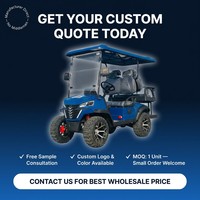 Voiturette de golf électrique 4 places, moteur AC 4KW, batterie lithium 60V 100Ah, 2+2 sièges, homologuée pour la route, OEM ODM
