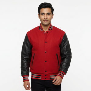 Blousons Bomber Varsity Homme Haute Qualité Style Workwear Patchwork Streetwear Hiver en Tissu Résistant Fabrication Directe - Product Image 1