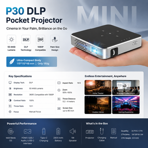 Proyector DLP Profesional de Alcance Ultracorto 1080P, Android, Portátil, para Hogar/Oficina, Recargable, 2G - Product Image 2