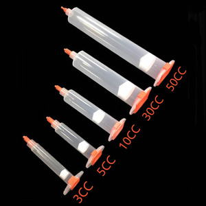 Cylindre de distribution pneumatique en plastique de style américain 3CC/5CC/10CC/30CC/<span class=keywords><strong>50CC</strong></span>, fluide adhésif, colle, seringue de distribution à embout Luer Lock - Product Image 2