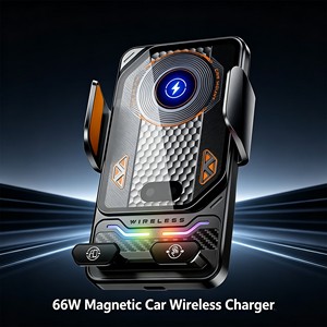 Soporte <span class=keywords><strong>de</strong></span> Teléfono para <span class=keywords><strong>Coche</strong></span> con Ventilación <span class=keywords><strong>de</strong></span> Aire <span class=keywords><strong>de</strong></span> 15W, RGB, Rotación 360°, Sensor Inteligente, Carga Inalámbrica F6 F7, Regalo, Dropshipping - Product Image 1