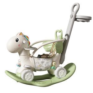 Caballo mecedora para niños Caballo mecedora Coche de bebé Dos en uno Regalo de primer cumpleaños Juguete Pequeño caballo mecedora - Product Image 1