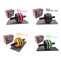 Roue abdominale pour l'entraînement complet du corps, rouleau d'exercice pour renforcement musculaire, rouleau abdominal pour équipement de fitness