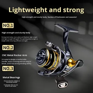 Mulinello da pesca in metallo per colata a lunga distanza - Product Image 4