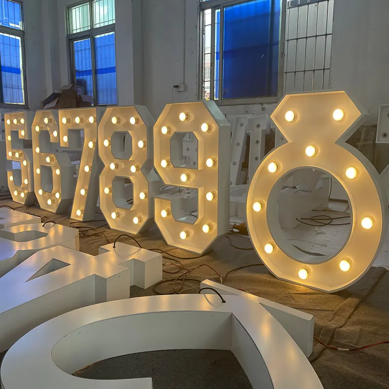 2022 proposta Logo LED tavolo gigante 4ft soffitto lettera Love New York matrimonio numero 3ft 4ft