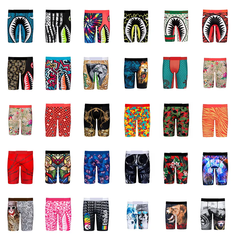 Enerup Custom Vendor Underwear Plus Size Boxers Briefs for Men Plus Size Breathable Shorts