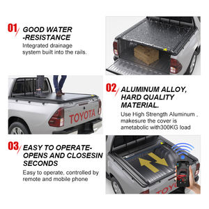 Zolionwil - Couverture de benne rigide <span class=keywords><strong>électrique</strong></span> en aluminium pour Toyota Hilux 2010 2012 2025 - Double cabine simple - <span class=keywords><strong>Prix</strong></span> de la couverture de benne - Product Image 5
