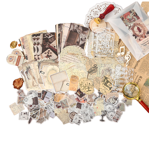 Kit de Papel <span class=keywords><strong>para</strong></span> Manualidades, 200 Piezas, Estilo <span class=keywords><strong>Vintage</strong></span>, <span class=keywords><strong>para</strong></span> Diarios, Agendas, Collage, Scrapbook, Adhesivos Decorativos Washi - Product Image 1
