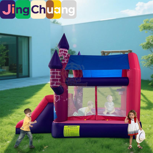 Castillo Inflable Infantil con Tobogán y Trampolín Integrados, de PVC Reforzado, para Interiores y Exteriores, <span class=keywords><strong>Casa</strong></span> de Juegos - Product Image 4