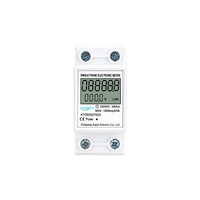 Medidor de Energía Inteligente Monofásico CKYECL KYDDS2M1-1-2 2P, Ecológico, Multifunción, con Pantalla LCD LED, para Riel DIN, 5(60)A, Clase 1.0, 230V