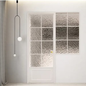 Puerta Corredera de Estilo Francés Jcx, de Aleación de Aluminio con Vidrio Ultra Transparente, para Interiores, Baño, Cocina, Balcón - Product Image 3