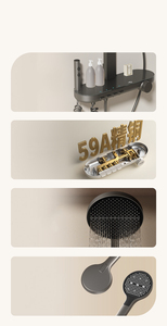 <strong>Innovative</strong> Round <strong>Bathing</strong> Shower Modern Shower Configuration with Illuminated and Digital Components