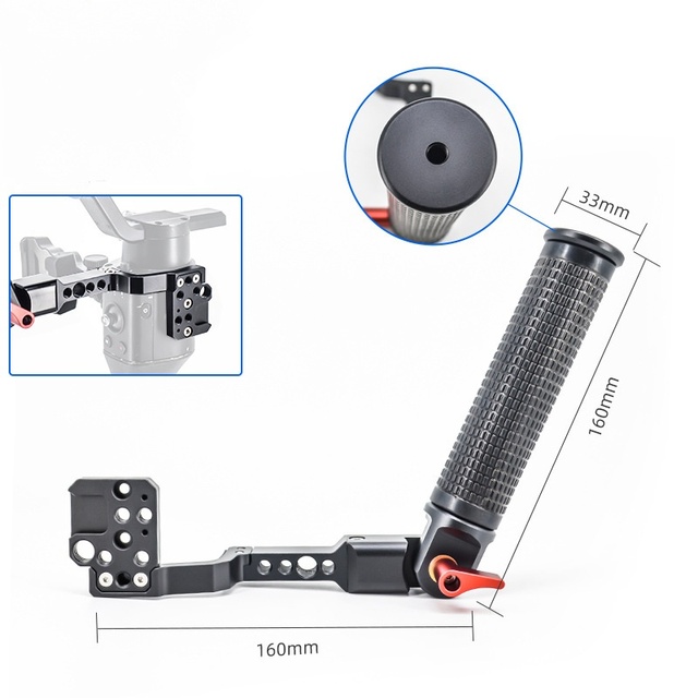 High Quality 1/4" 3/8" Professional Gimbal Handle Grip Camera Mount Bracket for DJI Ronin-S/SC Stabilizer