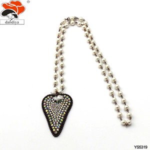 Collana Angelo della Musica, 76 cm, Fatta a Mano con Perle e Strass, Fedele al Tuo Cuore, Materiale Principale Lega - Product Image 2
