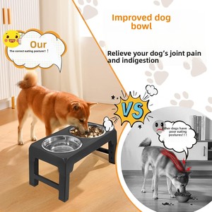 Comederos Elevados para Perros, Modernos, Plegables, Ecológicos, Ajustables, de Acero Inoxidable, para Razas Gigantes, Impermeables - Product Image 4