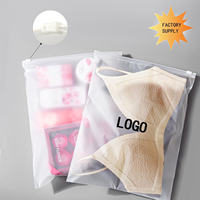 Emballage de quantité minimale de commande bas refermable de luxe écologique personnalisé pour robe de mariée vêtement Sac à fermeture éclair en plastique givré avec logo